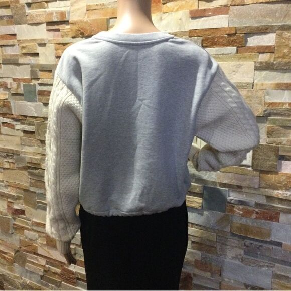 3:1 PHILLIP LIM French Terry Cable Sweatshirt - Picture 3 of 9